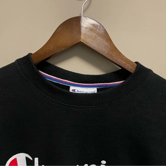 Champion Black Crewneck Sweatshirt Men’s Medium - Picture 3 of 11